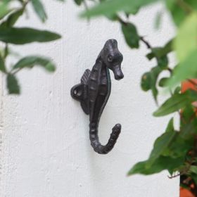 Cast Iron Seahorse Decorative Hook Key Storage Wall Hanging