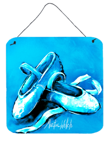 Ballet Shoes Aqua Blue Wall or Door Hanging Prints