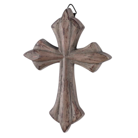 Brown Resin Wall Cross 5H