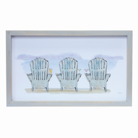 Beach Chair Frame (Set of 2) 15.75"L x 9.5"H MDF/Wood