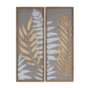 Wood Framed Fern Panel Wall Art