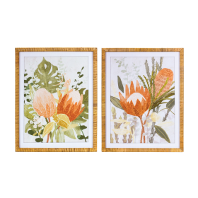 Framed Protea Floral Wall Art