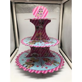 Cartoon doll birthday theme cake stand