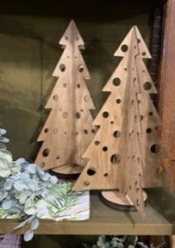 Wooden Christmas Decor (size: Med)