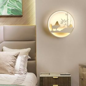 Modern Simple Bedroom Bedside Wall Lamp (Option: Rural households-Monochromatic warm light)