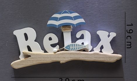 Mediterranean Creative Rest Beach Card Ornaments Dual-use (Option: Relax Dark Blue)