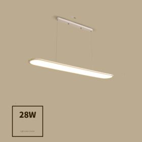 Modern Simple Creative Strip Bar Led Office Lighting Restaurant Chandelier (Option: White trumpet-Tricolor)