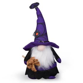 Halloween Decorations Gejing Elderly Window Decoration (Color: Purple)