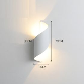 Waterproof Balcony Led Super Bright Corridor Stairs Simple Induction Wall Lamp (Option: White-White light-10W)