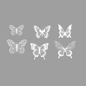 Butterfly Birthday Cake Plug-in Beautiful Mother's Day Cake Decoration Plug-in (Color: White)