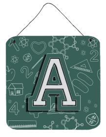 Back to School Initial Wall or Door Hanging Prints (size: 6 x 6)