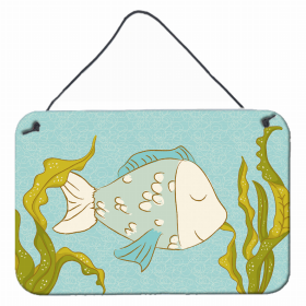 Blue Fish Accent Decor (Color: Blue Fish, size: 8 x 12)