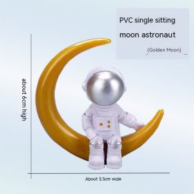 Astronaut Spaceman Blind Box Gift Decoration (Option: Golden Moon-6cm)