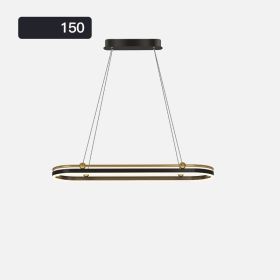 Dining Room Chandelier Modern Creative Personality Art Table Bar Long Chandelier (Option: Black gold-150cm)